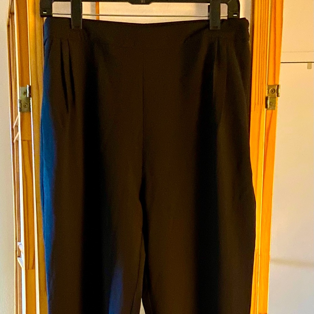 Pleated, side-zip dress pants